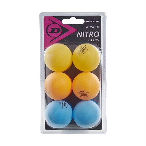 Dunlop  40+Nitro Glow Bordtennisbold (6-Pack)